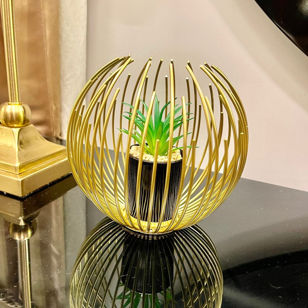 Golden Decorative Table Plant by Malik Neon