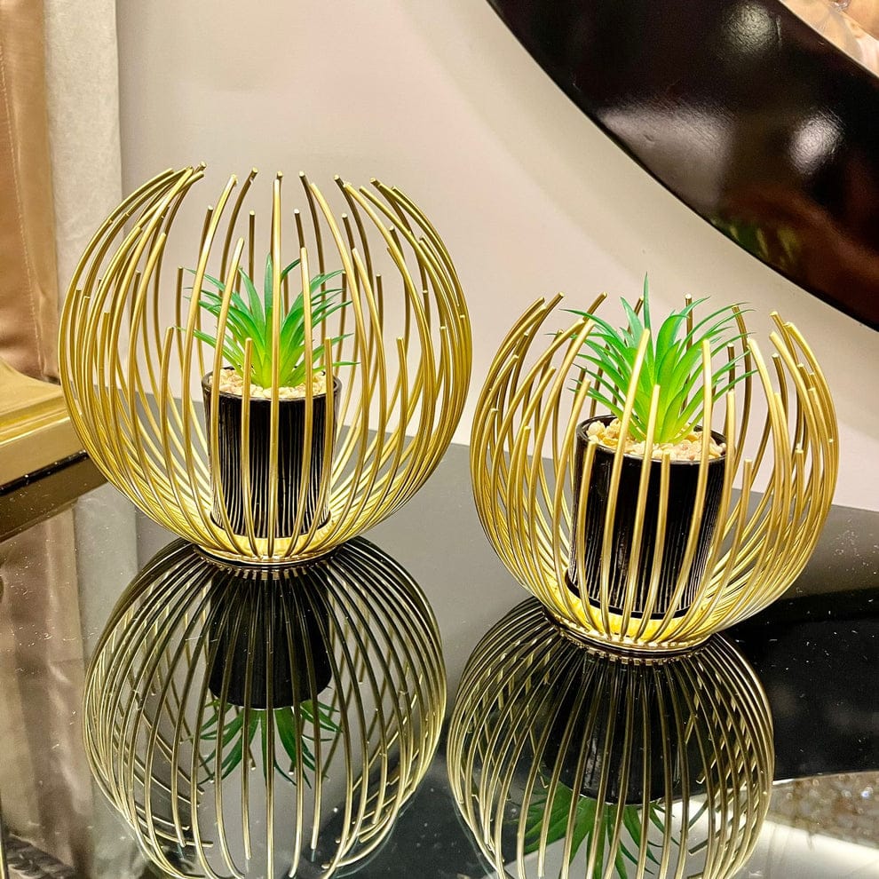 Golden Decorative Table Plant by Malik Neon