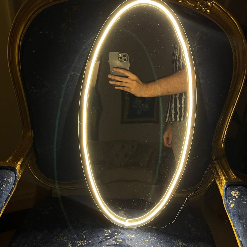 Neon Selfie Acrylic Mirror for Room Walls by Malik Neon